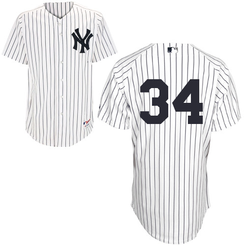 Brian McCann #34 MLB Jersey-New York Yankees Men's Authentic Home White Baseball Jersey - Click Image to Close